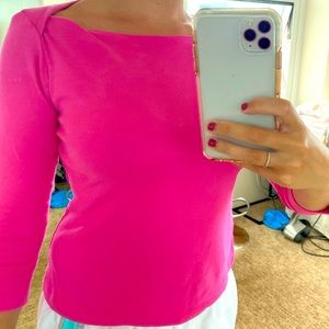 BANANA REPUBLIC pink 3/4 boat neck sweater